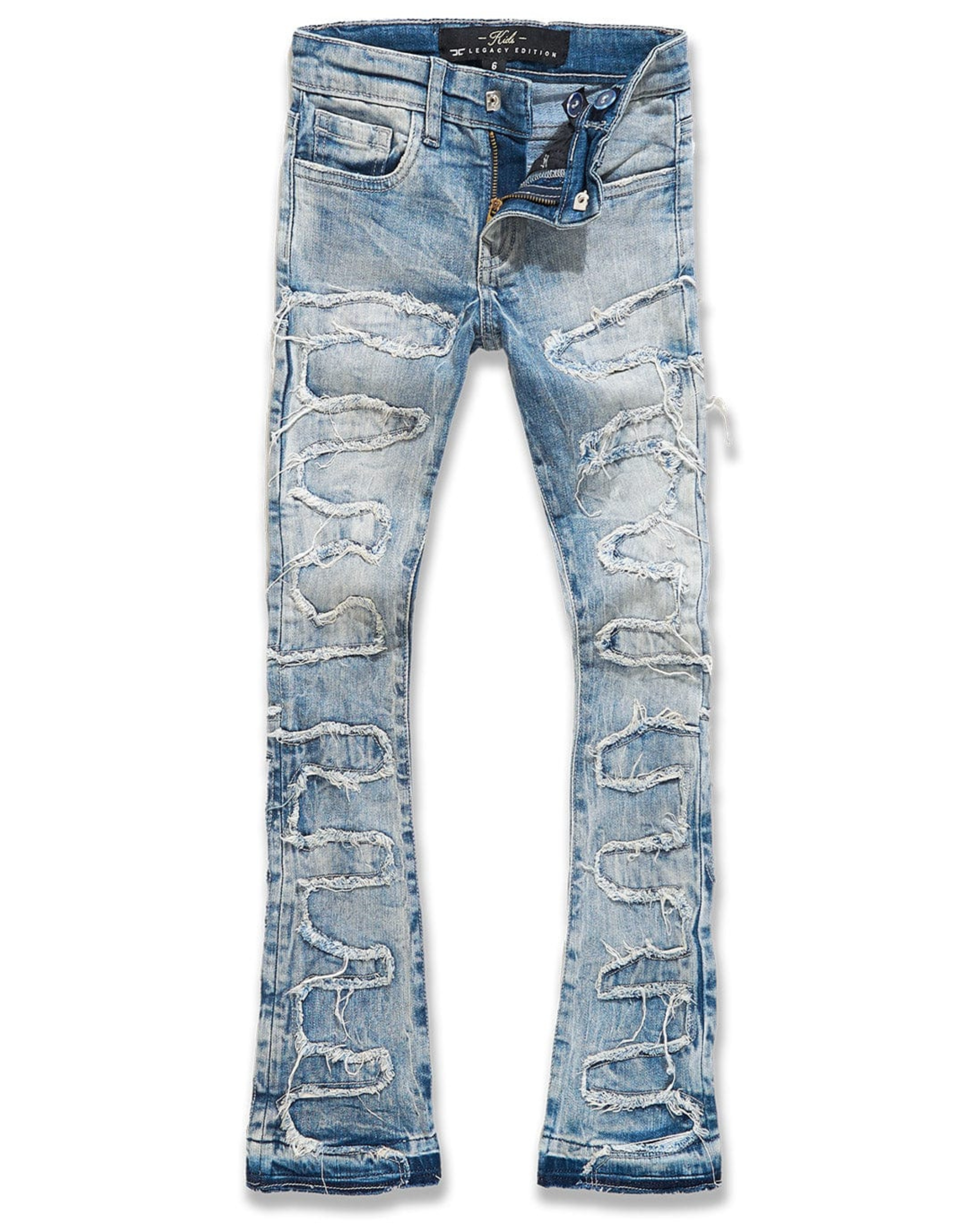 Kids Python Stacked Jeans JTF1130