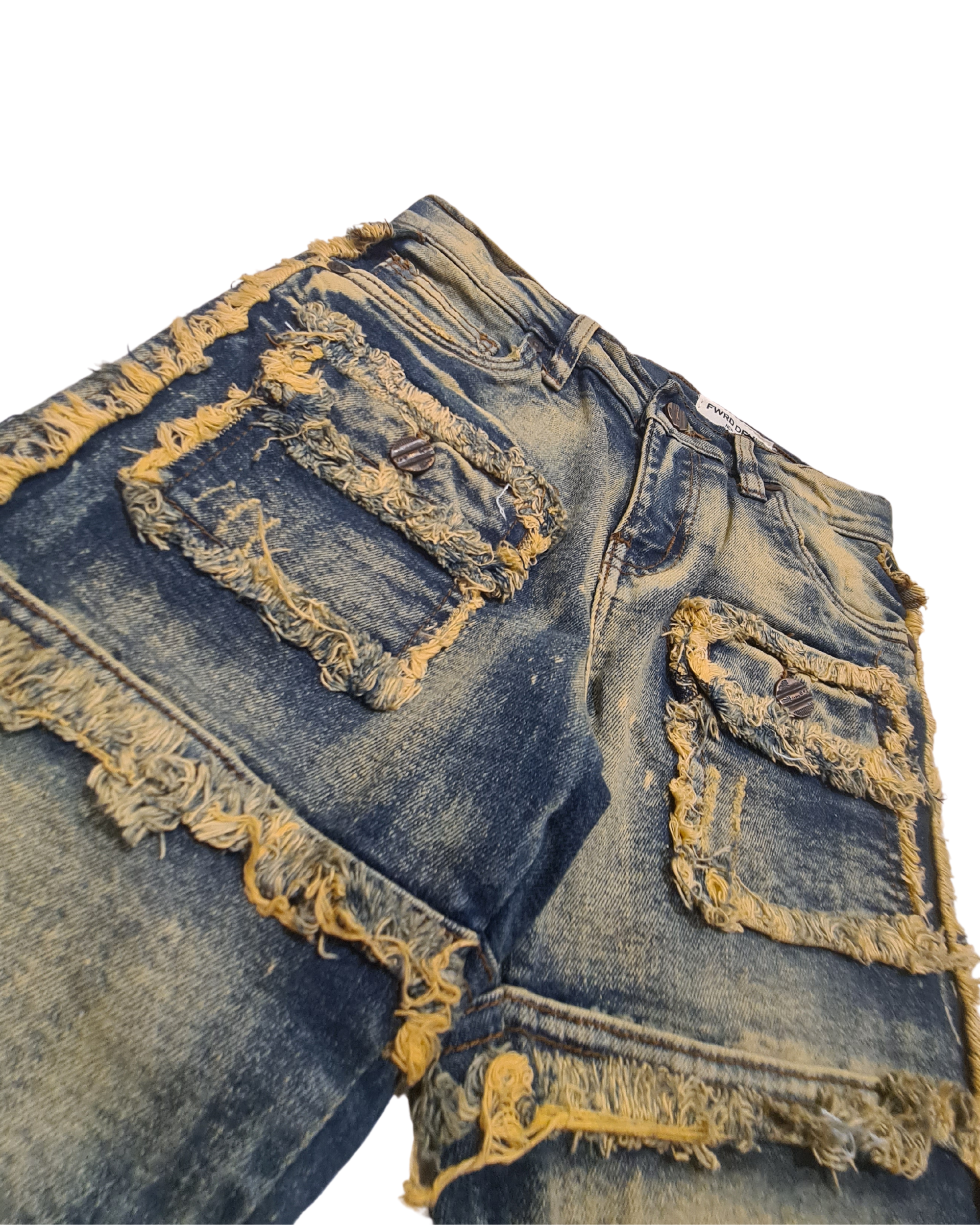 Kids Patchwork Stacked Jeans 33958K