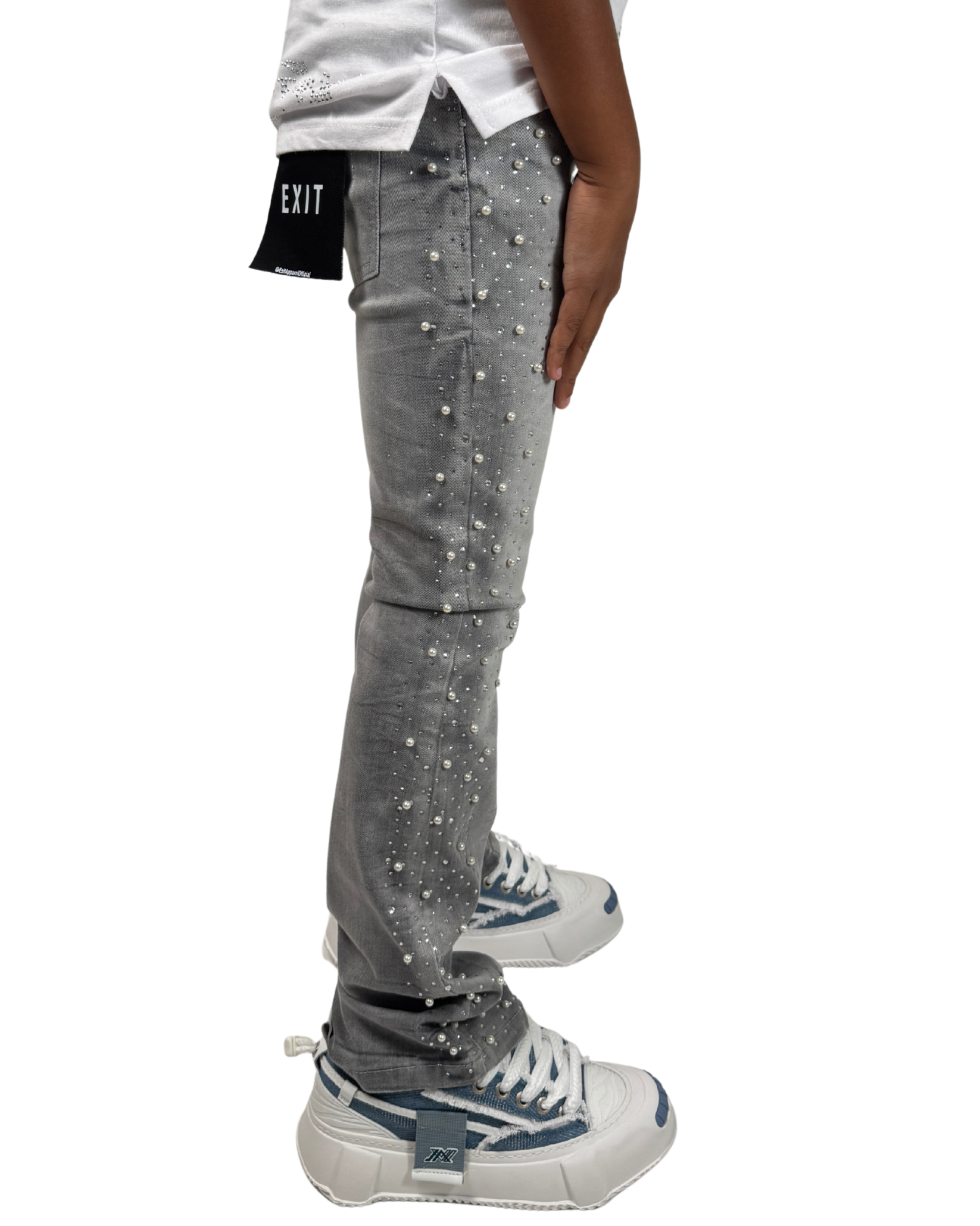 Kids Pearl Stacked Jean 25121