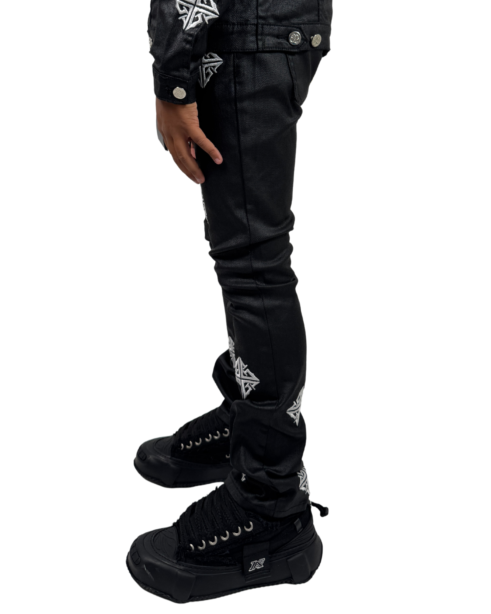 Kids Obsidian Waxed Premium Jeans