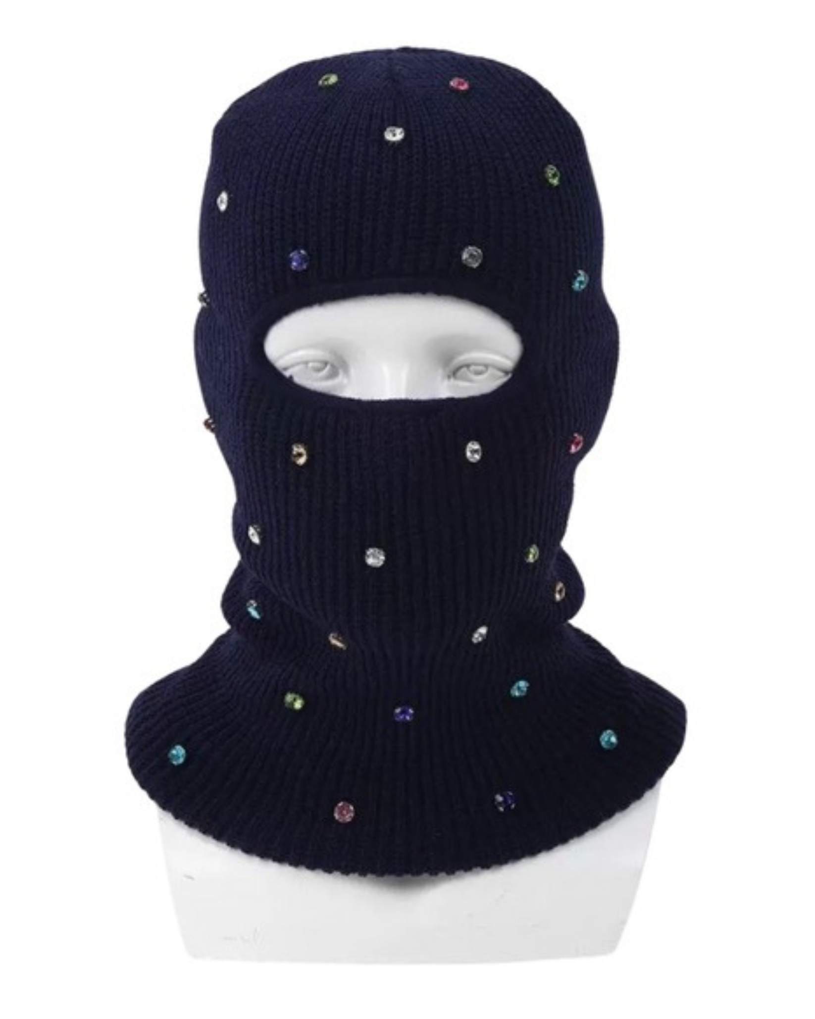 Multi Color Rhinestone Ski Mask