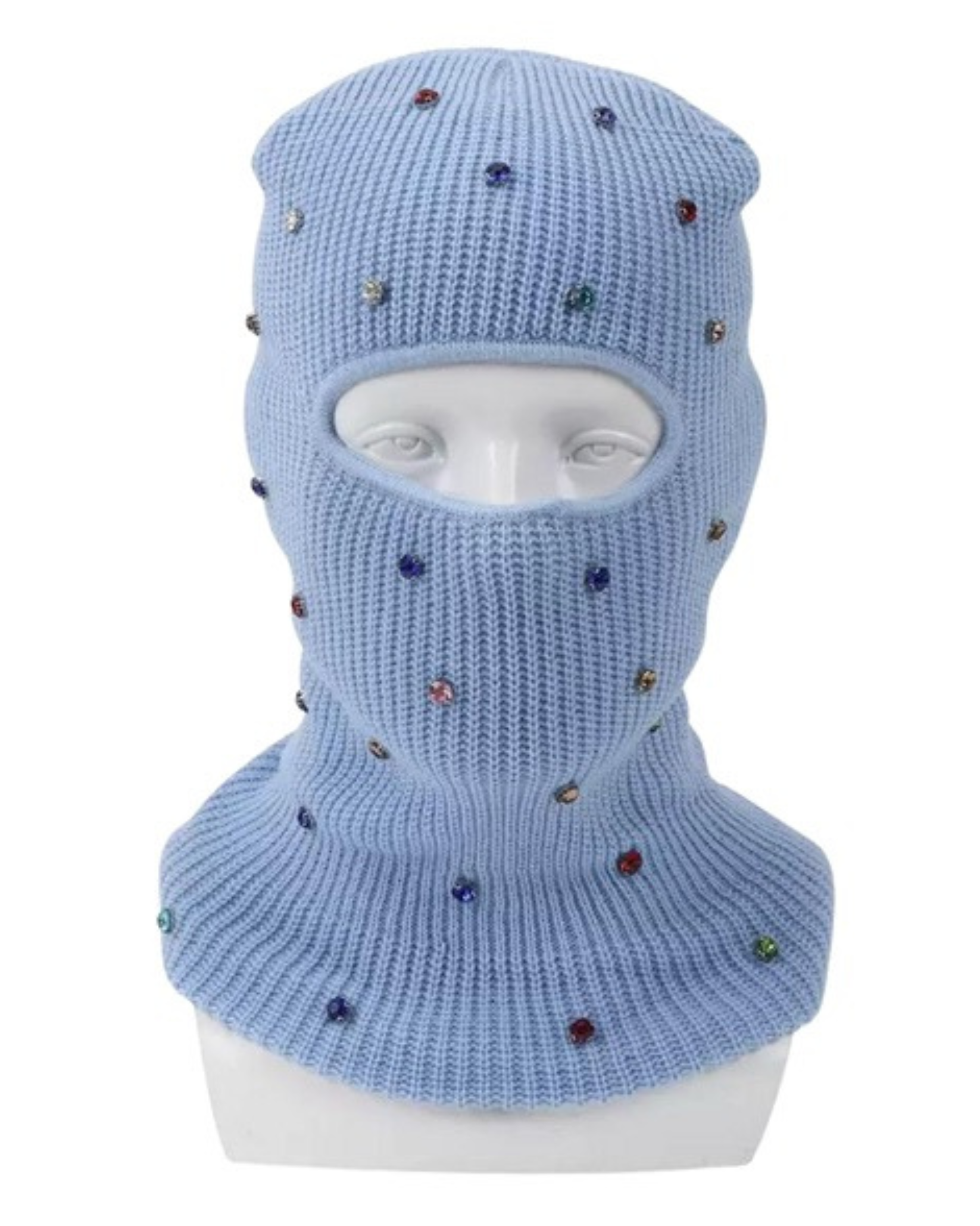 Multi Color Rhinestone Ski Mask
