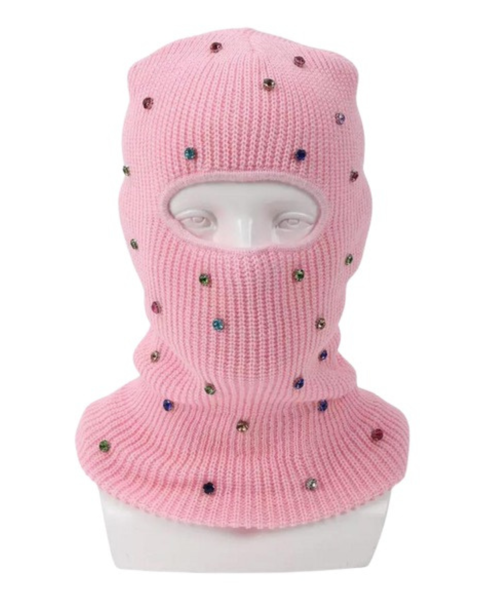 Multi Color Rhinestone Ski Mask