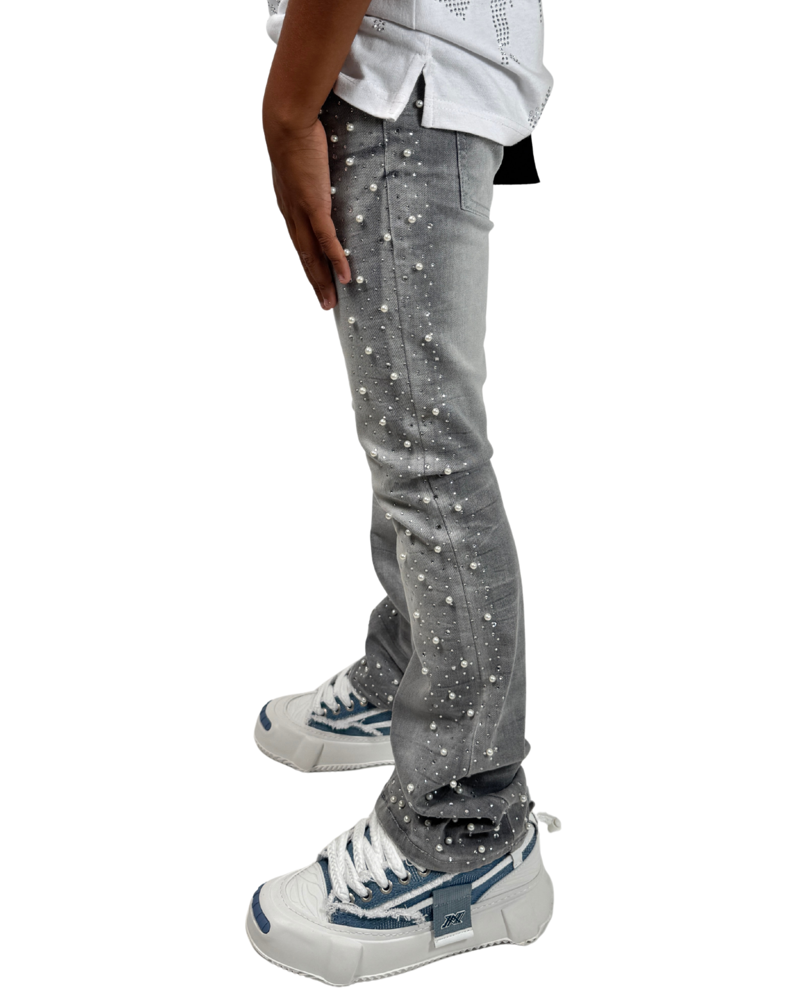 Kids Pearl Stacked Jean 25121