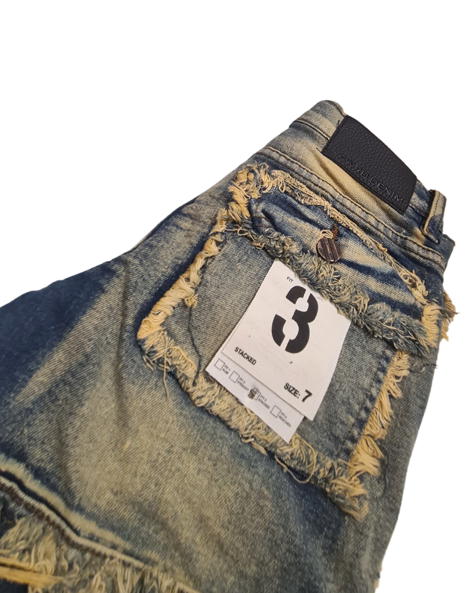 Kids Patchwork Stacked Jeans 33958K