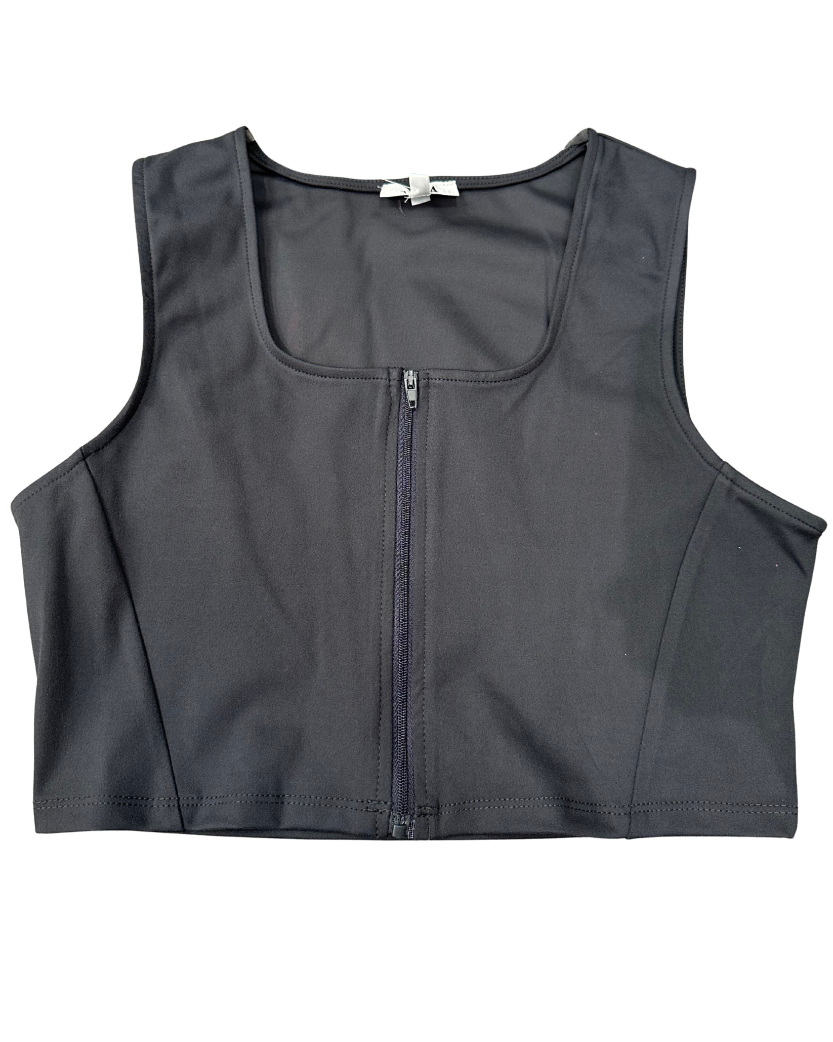 Zipped Crop-Top & Pleated Mini Skirt Set