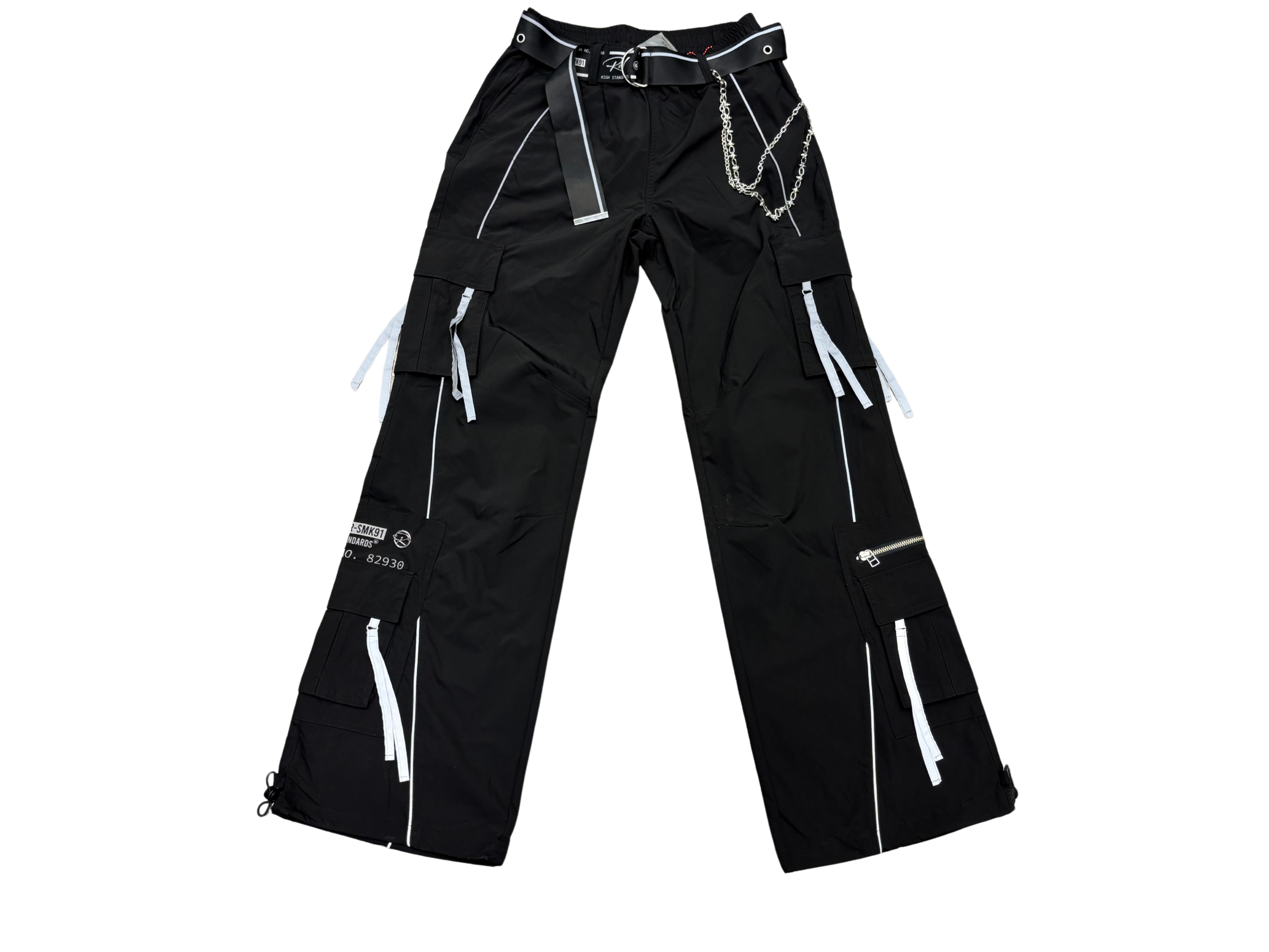 Womens Nylon Flare Leg Pants